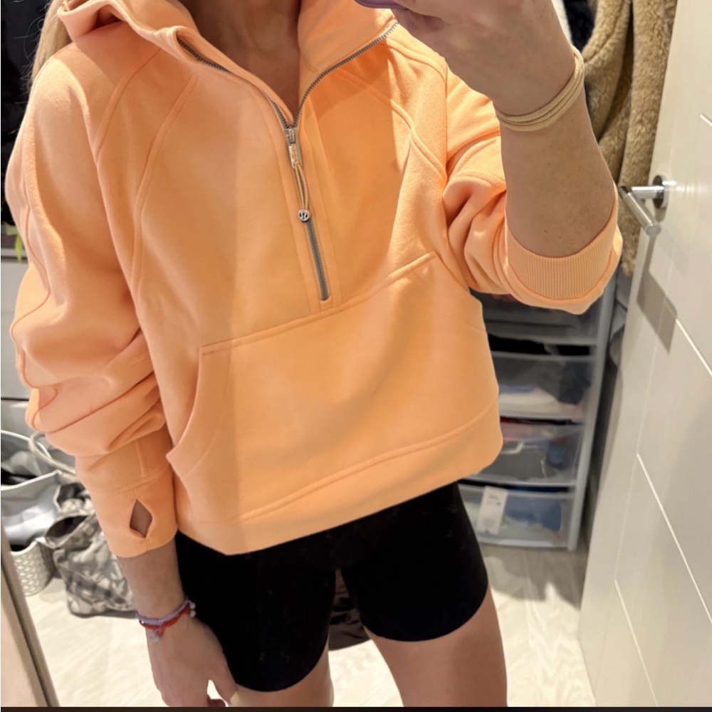 Lululemon Scuba Oversized Half-Zip Hoodie Color Rock Melon SIZE XL/XXL